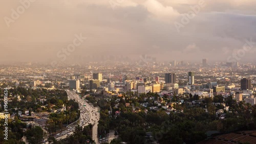 Wallpaper Mural Los Angeles and Hollywood After Storm Day to Night Sunset Timelapse  Torontodigital.ca