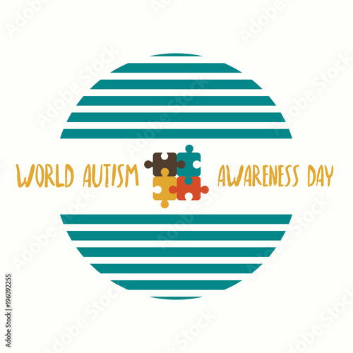 Creative vector abstract for World Autism Awareness Day. Holiday or event for people with autism and other diseases.