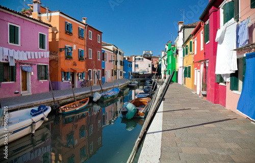 Burano island. Venice, Italy. Stock photo.