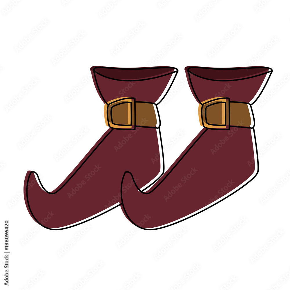 Witch boots cartoon vector illustration graphic design Witch boots cartoon vector illustration graphic design