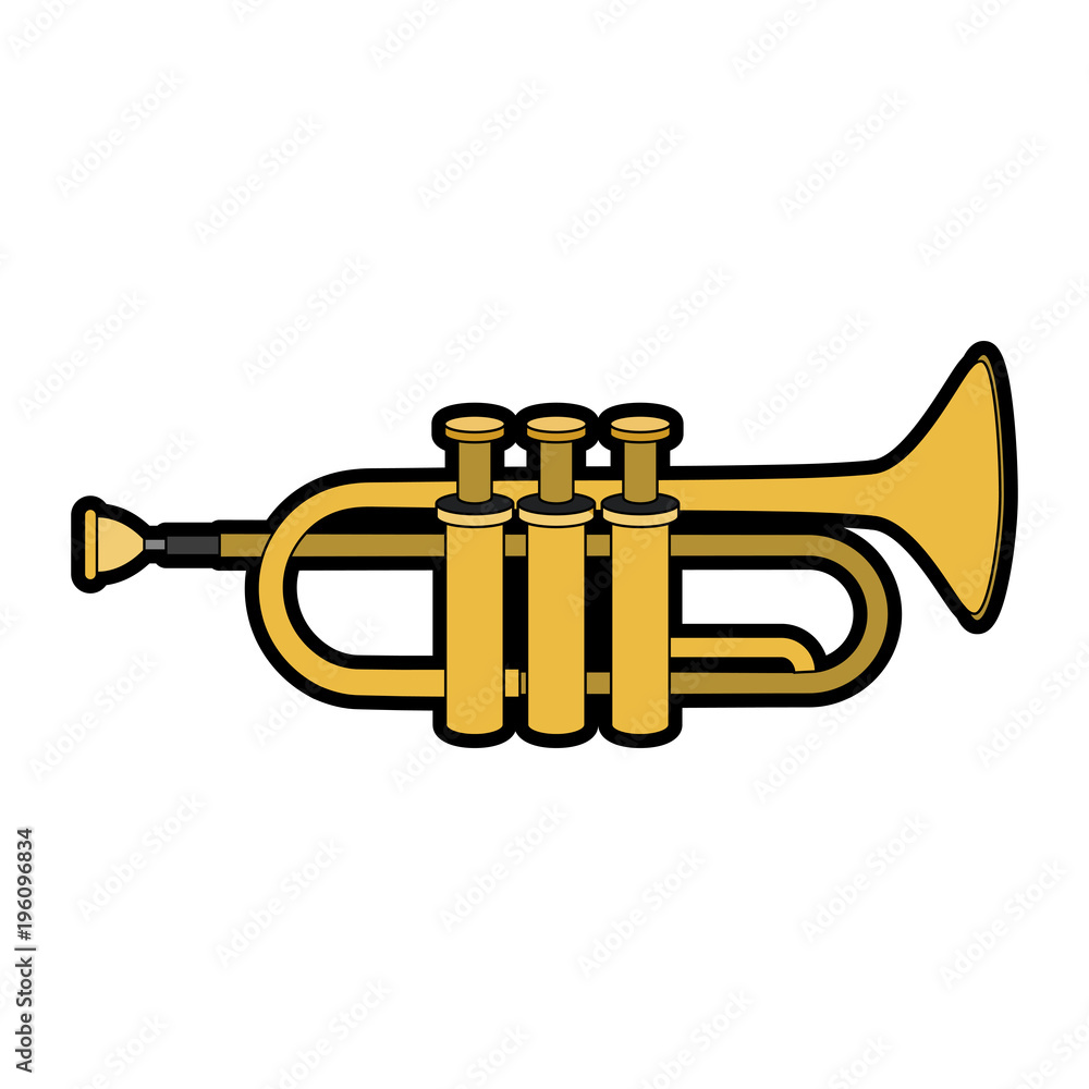 Trumpet music instrument vector illustration graphic design Trumpet music instrument vector illustration graphic design