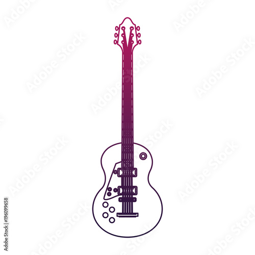 Electric guitar instrument vector illustration graphic design
