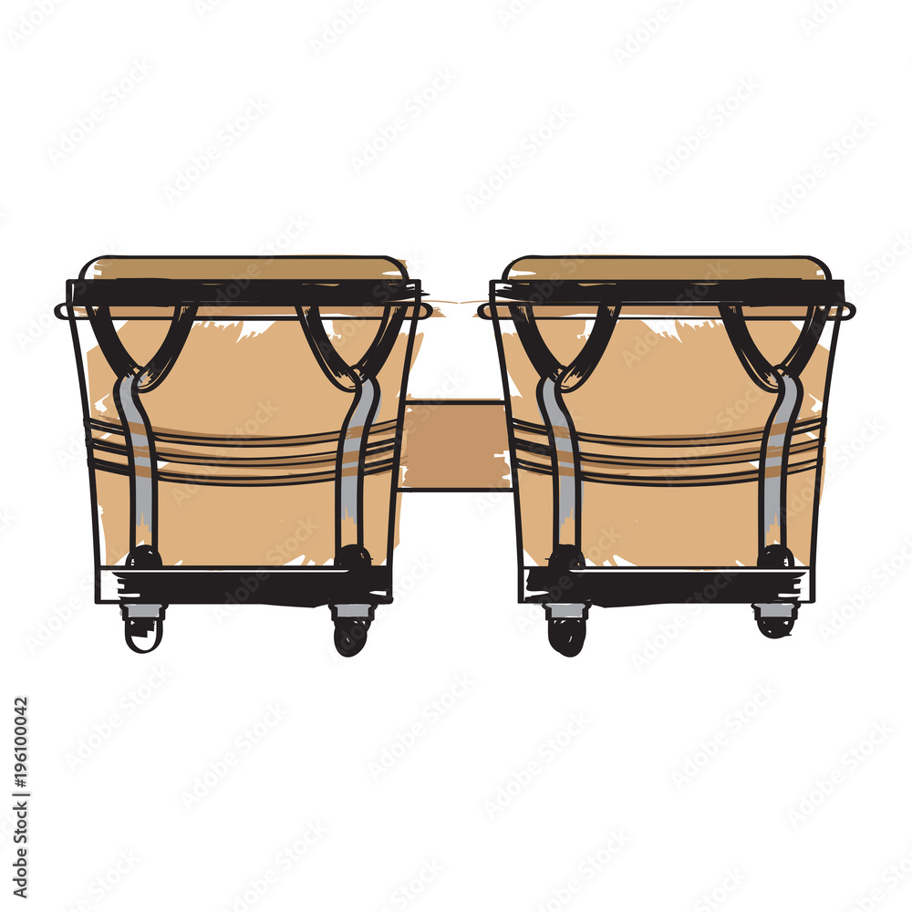 Pair of bongo drums icon. Musical instrument Pair of bongo drums icon. Musical instrument