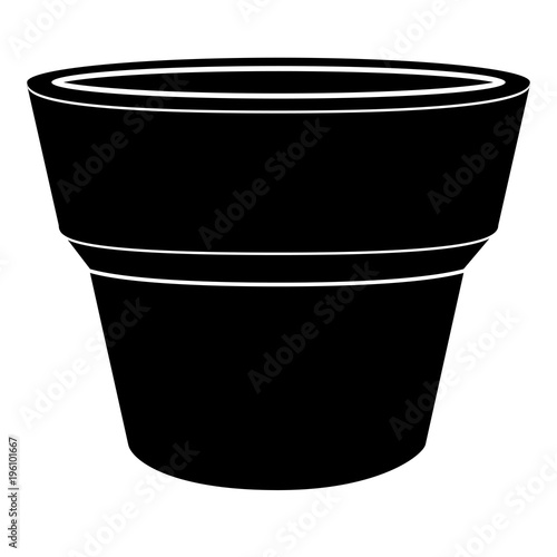 Empty flower pot icon