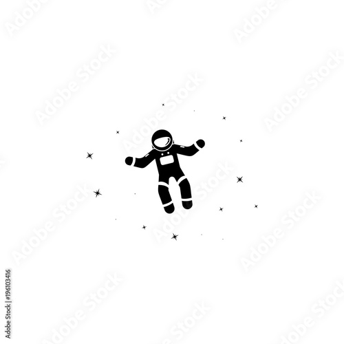 astronaut and stars icon. Element of stars icon. Premium quality graphic design. Signs and symbols collection icon for websites, web design, mobile app