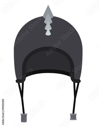 classic motorcyclist helmet with thorns vector illustration design