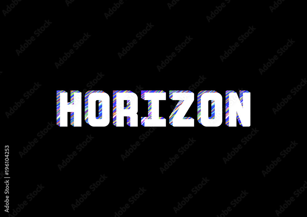 Obraz premium Illustration horizon word design