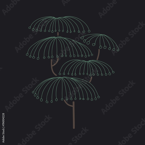 Illustration of tree drawing style