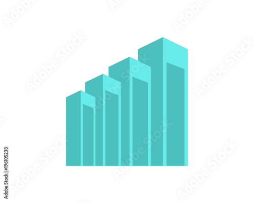 abstract building icon skyscraper cityscape architecture construction image vector