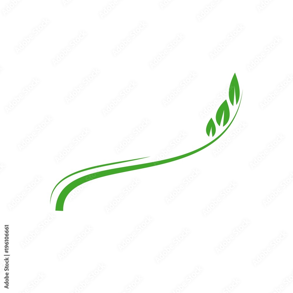 Green Leave Vector Template Design Green Leave Vector Template Design