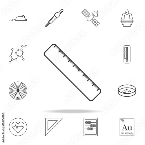 ruler icon. Detailed set of science and learning outline icons. Premium quality graphic design. One of the collection icons for websites, web design, mobile app photo