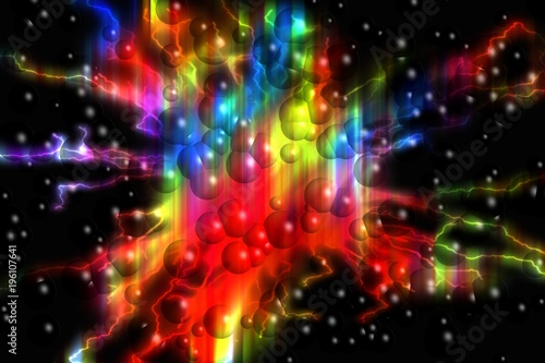 Colorful bubbles, creative web design and graphics