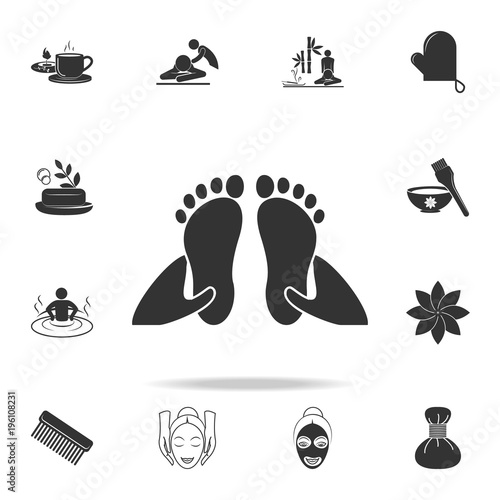 foot massage icon. Detailed set of SPA icons. Premium quality graphic design. One of the collection icons for websites, web design, mobile app
