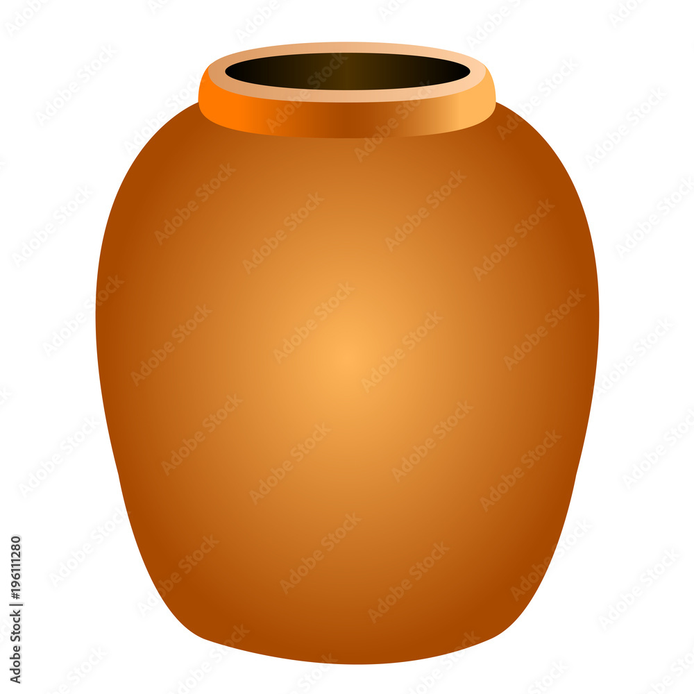 Isolated empty flower pot Isolated empty flower pot