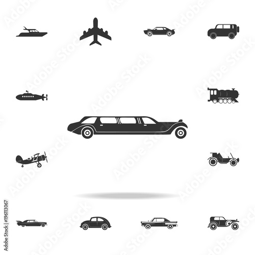 vintage limousine car icon. Detailed set of transport icons. Premium quality graphic design. One of the collection icons for websites, web design, mobile app