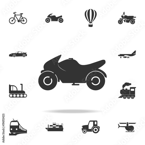 Sport Motorcycle icon. Detailed set of transport icons. Premium quality graphic design. One of the collection icons for websites, web design, mobile app on white background