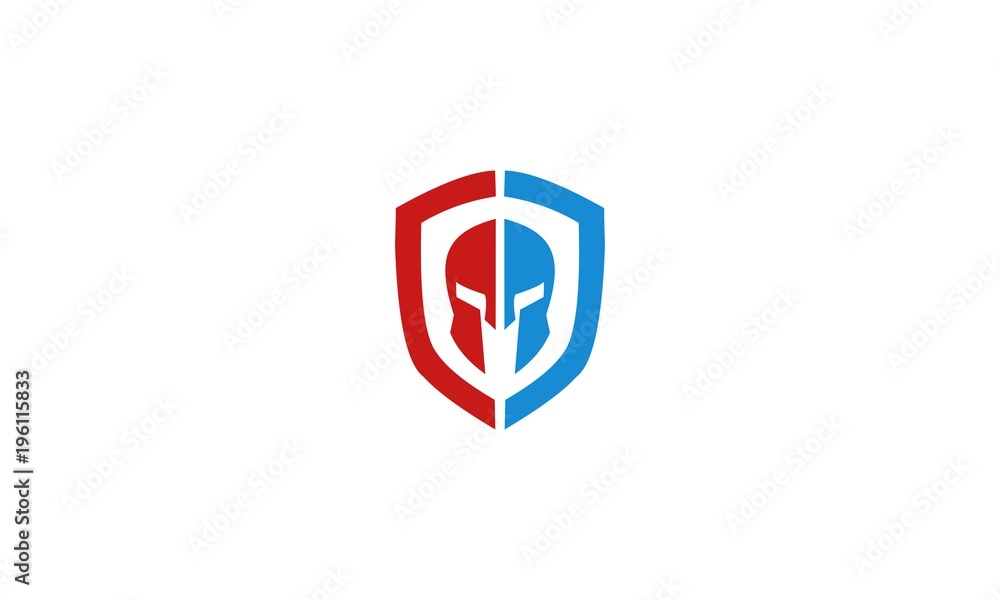 shield and helmet of the Spartan warrior symbol, emblem, the spartan