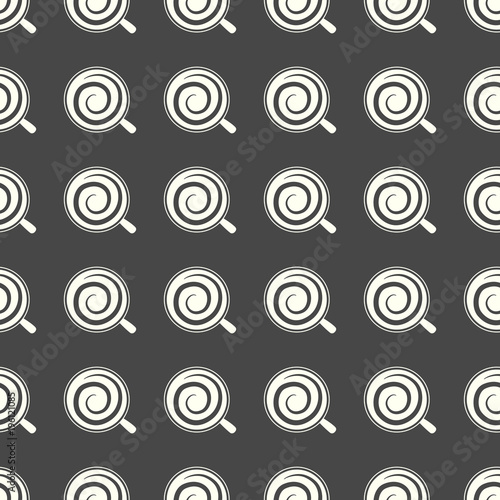 Coffee vector illustration on a seamless pattern background