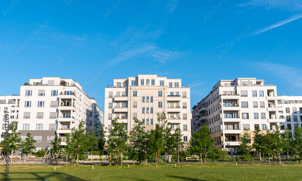 Modern housing area seen in Berlin, Germany