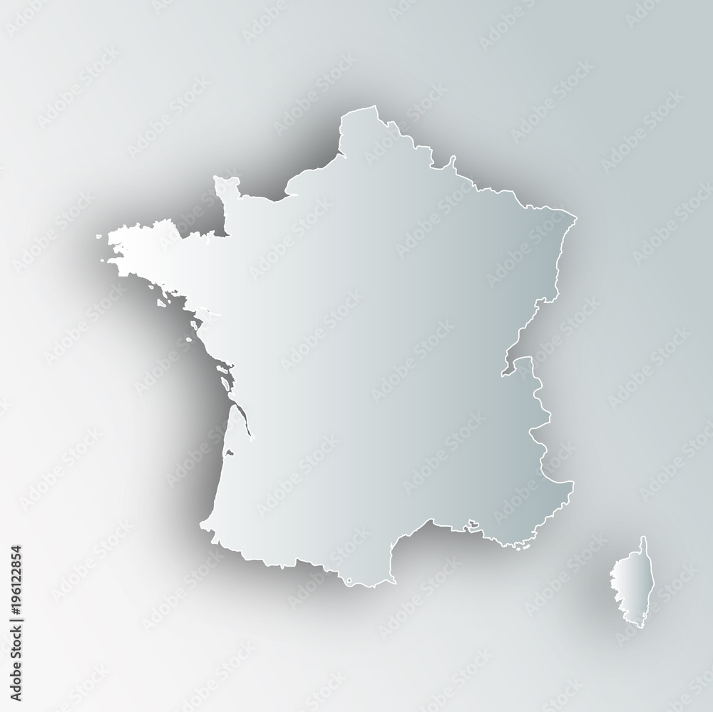 フランス　地図　フレーム　アイコン 