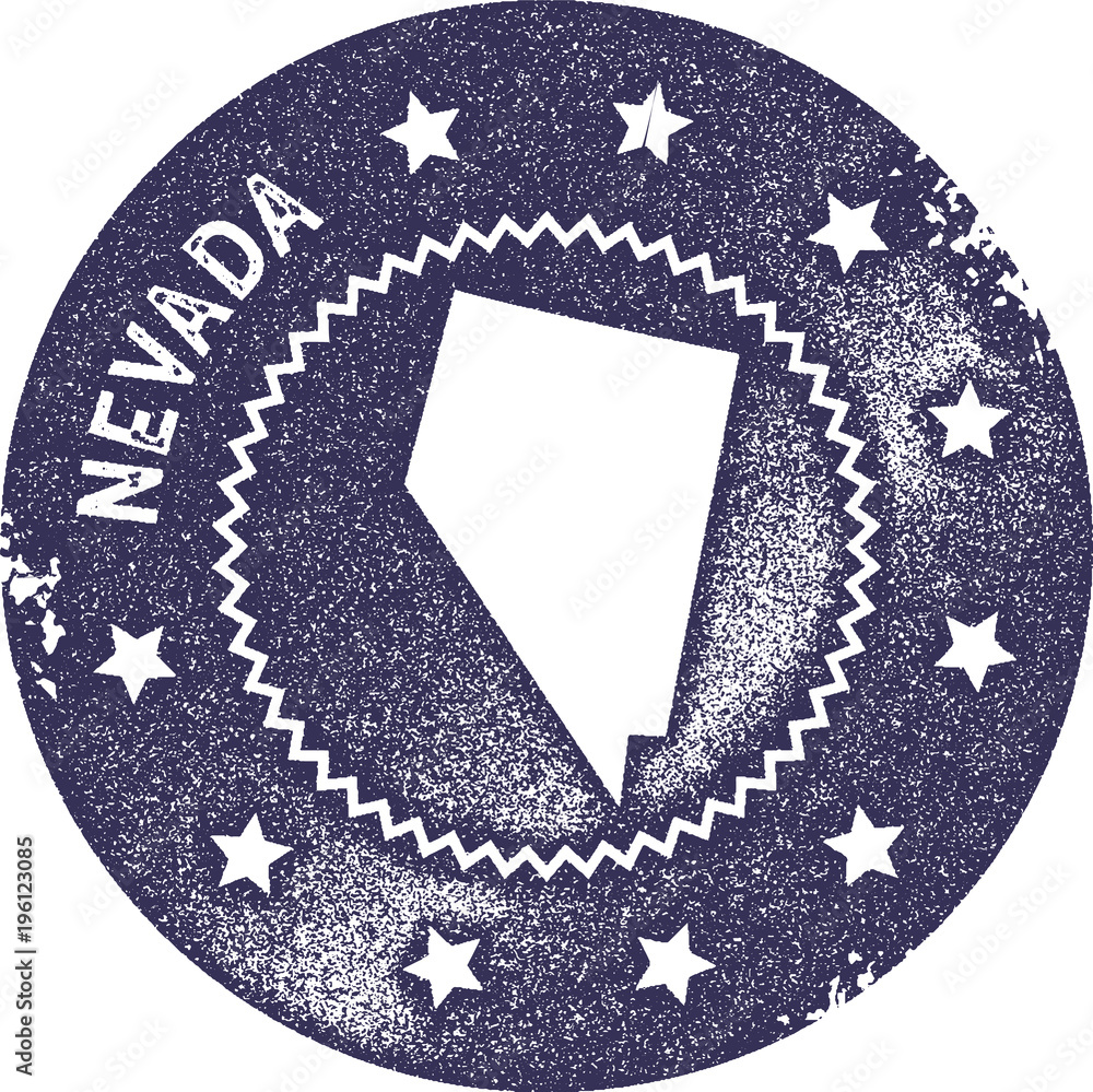 Nevada map vintage stamp. Retro style handmade label, badge or element