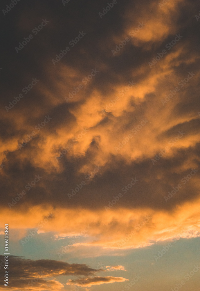 Clouds during beautiful sunset