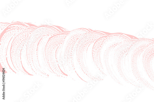Natural soap texture. Amusing millenial pink foam trace background. Artistic valuable soap suds. Cleanliness, cleanness, purity concept. Vector illustration.