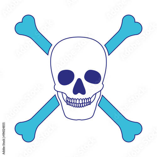 skull with bones crossed vector illustration design