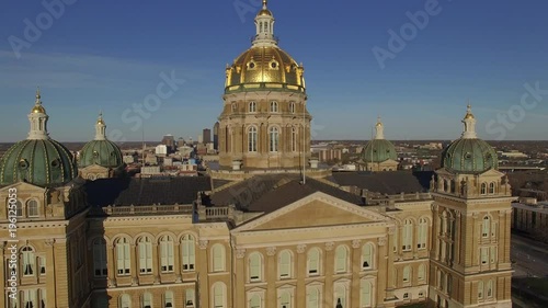 Des Moines State Capitol Early Morning 009 Boom Up High photo