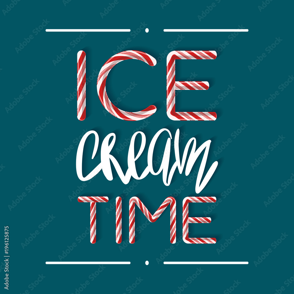 Obraz premium Ice Cream Time - creative poster
