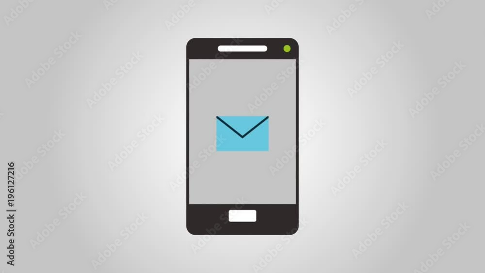 Send email from smartphone High definition animation colorful scenes Send email from smartphone High definition animation colorful scenes