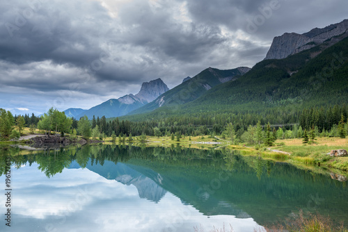 Beautiful lake landscape in Alberta, Canada