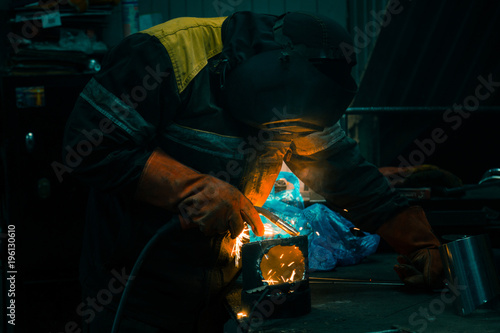 Welder at work