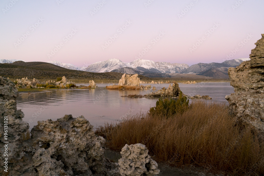 Mono Lake is full of Tufa, the calcium created pillars that stand out along its shore