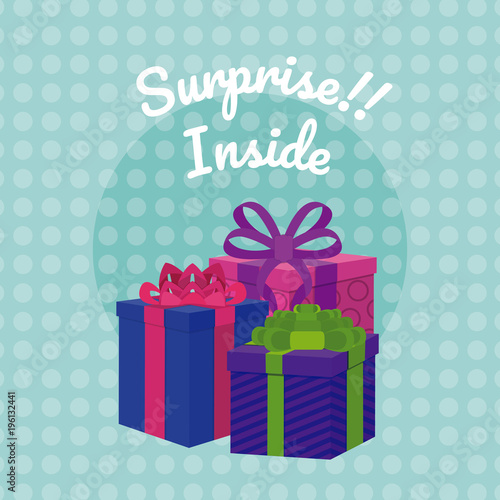 Suprise inside gift boxes