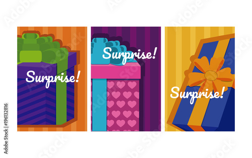 Set of suprise cards
