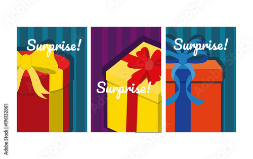Set of suprise cards