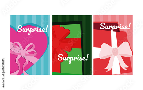 Set of suprise cards