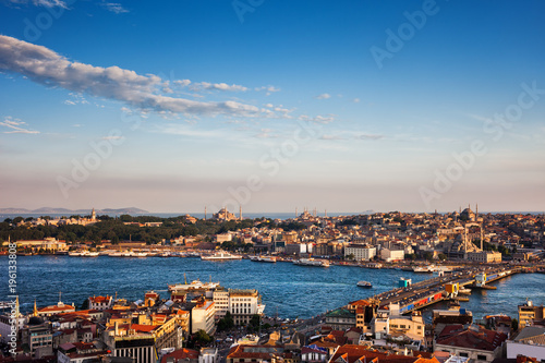 Istanbul City at Sunset in Turkey