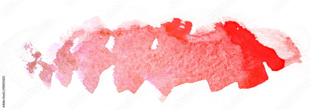 red spot of paint on textured paper for design, background of w