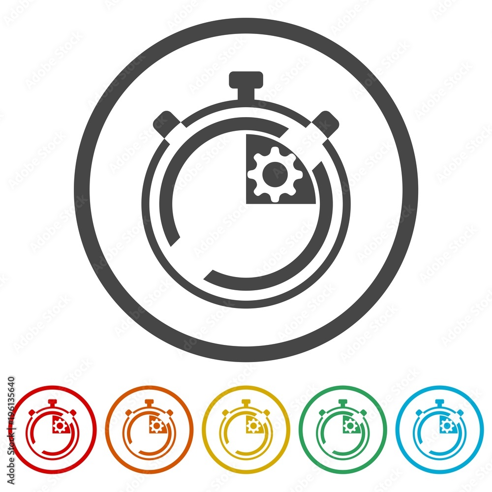 Time management icon for startup business, Time Management icon, 6 Colors Included Time management icon for startup business, Time Management icon, 6 Colors Included