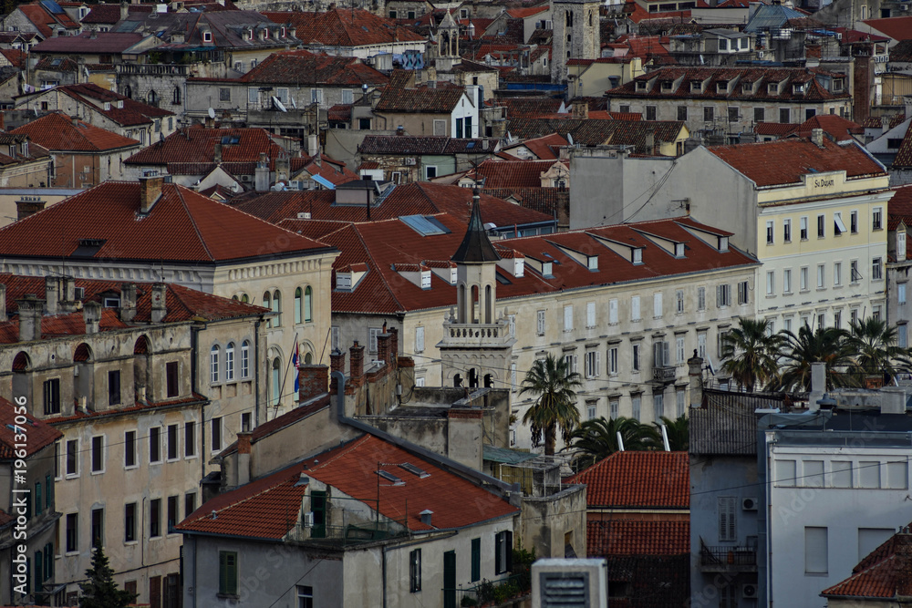 aerial view of the old town from the height-Split/ Croatia