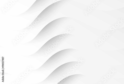 abstract circle blank paper white and gray tone vector background, wave overlapping with shadow modern concept, space for text or message web and book design