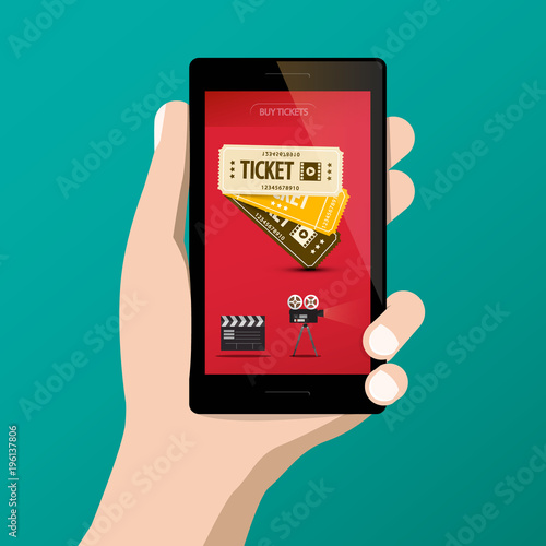 Buying Cinema - Movie Tickets Online on Smartphone Screen