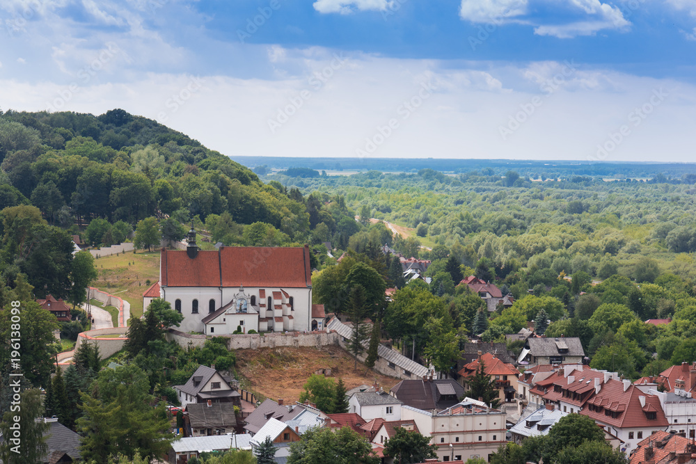 Panoramic view of Kazimierz Dolny, charming little town in Poland