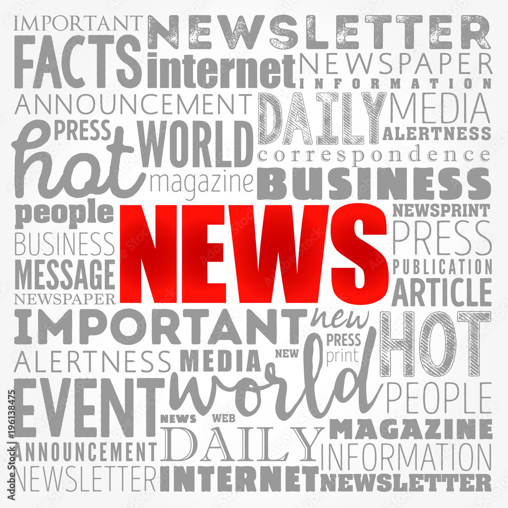 NEWS word cloud collage, business concept background NEWS word cloud collage, business concept background