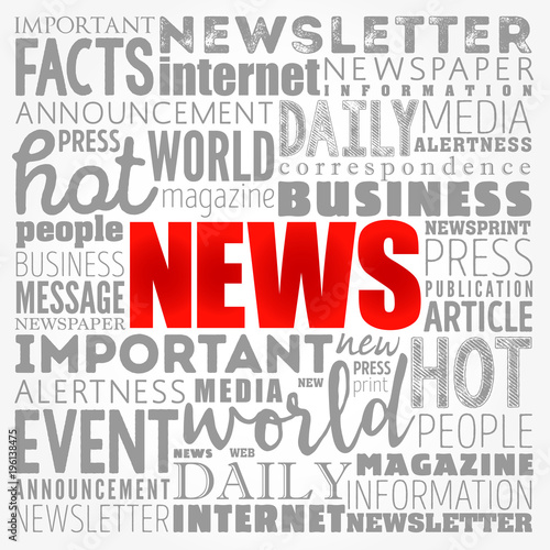 NEWS word cloud collage  business concept background
