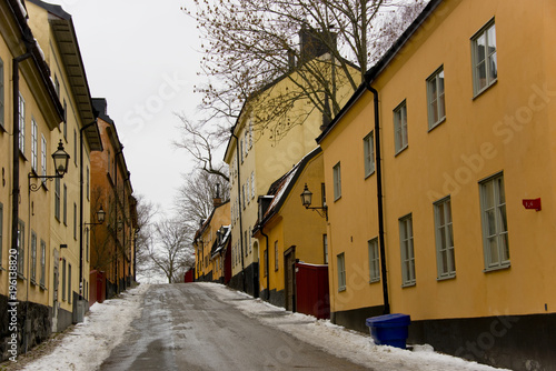 Old houses at Sodemalm in Stockholm a winter day © Hans Baath