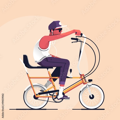 young person riding a bike
