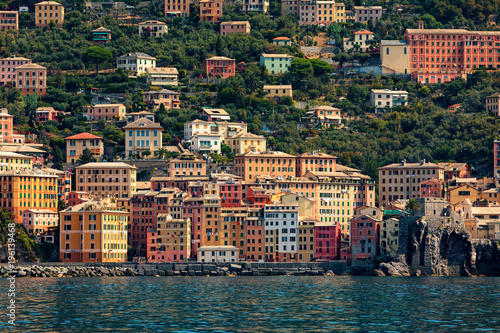 Colorful houses of Camogli, Italy.